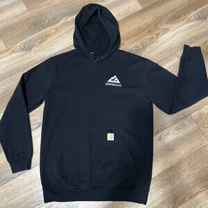 Carthart Loose fit midweight pullover hoodie in black mens size Medium